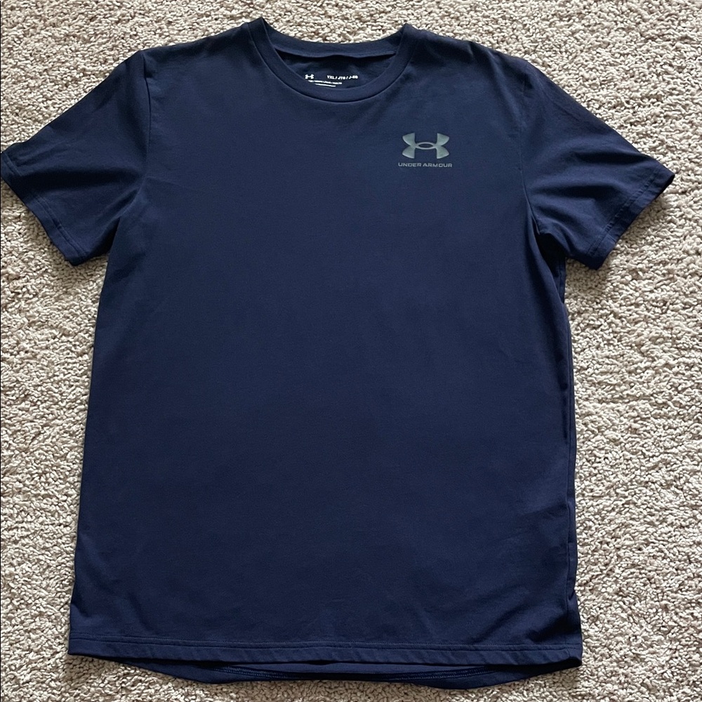Under Armour Navy Short Sleeve Performance Tee with Chest Logo